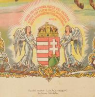 cca 1934 "Emlékül a haza szolgálatára", Horthy Miklós kormányzó arcképével, angyalos-koron...