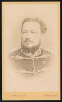 cca 1875 Kisjolsvai Szabó János (1819-1900) 1848/49-es őrnagy, jogász, keményhátú fotó, 10,5×6 cm