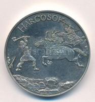 1996. Magyarország Millecentenárium / Harcosok ezüstözött fém emlékérem (42mm) T:1-,2 (eredetileg PP)
