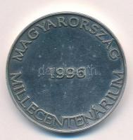 1996. "Magyarország Millecentenárium / Harcosok" ezüstözött fém emlékérem (42mm) T:1-,2 (e...