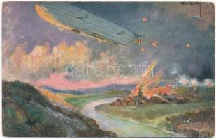Erfolgreicher Zeppelinangriff. WSSB 4813. s: L. Usabal (EK)