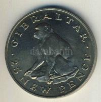 Gibraltár 1971. 25p "Majom" T:2 kis ph.