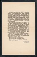 1929 Benedek Elek (1859-1929) író és neje haláláról gyermekeik által kiadott gyászhír