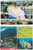 11 db MODERN motívum képeslap: térképek / 11 modern motive postcards: maps