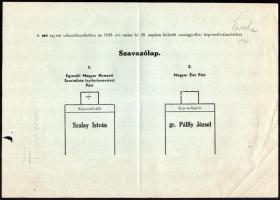 1939 Szavazólap, rajta nemzetiszocialista jelölttel is