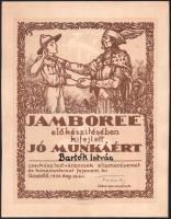 1933 Gödöllő, Jamboree előkészítésében végzett jó munkáért kiállított oklevél