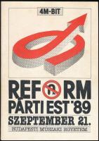 1989 Reformpárti Est (Mélyháttér 8.), a BME kiadványa, 32 p., fűzés nélkül