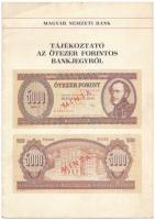1990. Tájékoztató az ötezer forintos bankjegyről színes MNB tájékoztató