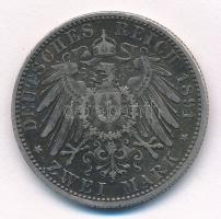Német Államok / Bajorország 1891D 2M Ag "Ottó" T:2- patina
German States / Bavaria 1891D ...