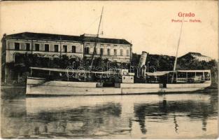 Grado, Porto / Hafen / port, steamship, hotel. B.K.S.W. (EK)