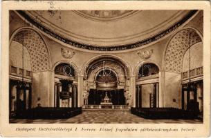 1948 Budapest VIII. Tisztviselőtelepi I. Ferenc József fogadalmi plébániatemplom, belső (EK)