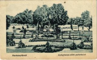 1925 Harkányfürdő, Gyógyterem előtti park (EK)