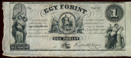 Emigrációs "Kossuth bankó" 18.. 1Ft "Sor D." T:I