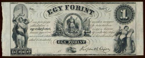 Emigrációs "Kossuth bankó" 18.. 1Ft "Sor C." T:I