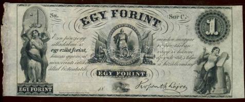 Emigrációs "Kossuth bankó" 18.. 1Ft "Sor C." T:I