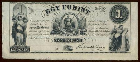 Emigrációs "Kossuth bankó" 18.. 1Ft "Sor D." T:I