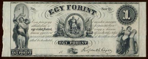 Emigrációs "Kossuth bankó" 18.. 1Ft "Sor B." T:I