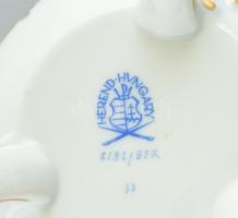 Herendi BFR (BOUQUET de FRUITS) mintás bonbonier, jelzett, kopott. m:9cm, d: 9,5cm