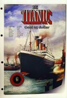 Libéria 2005. 25$ Au 1,25g "Titanic" T:PP Lefűzhető díszlapon! Csak 25.000db!