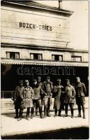 Bolzano, Bozen (Südtirol); Bolzano-Gries Bahnhof / railway station, WWI K.u.k. military, soldiers. photo