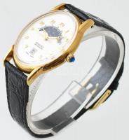 Exactly női karóra, quartz, dátumfunkciós, holdfázisos, bőr szíjjal, nem jár, elemcserére szorul, d:...