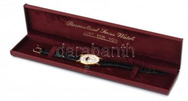 Exactly női karóra, quartz, dátumfunkciós, holdfázisos, bőr szíjjal, nem jár, elemcserére szorul, d:...