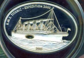 Libéria 2005. 10$ Ag "Titanic" T:PP Lefűzhető díszlapon! Csak 5000db!