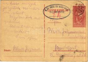 1943 1943 Bleier Zsigmond zsidó KMSZ-nek (közérdekű munkaszolgálatos) 109/33. levele feleségének Bleier Zsigmondnénak a miskolci munkatáborból / WWII Letter of a Jewish labor serviceman to his wife to the labor camp of Miskolc. Judaica (EB)