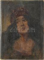 Gulácsy jelzéssel: Női portré. Olaj, vászon, sérült. 50x38 cm