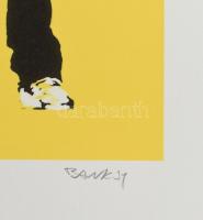 Banksy grafika. Offszet-lito. Sorszámozott 29/150. "POW Printmaking" szárazpecséttel Grafi...