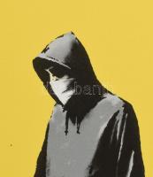 Banksy grafika. Offszet-lito. Sorszámozott 29/150. "POW Printmaking" szárazpecséttel Grafi...