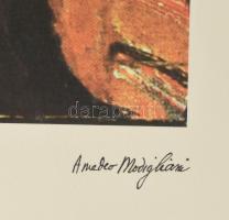 Amedeo Modigliani (1884-1920). Akt. Ofszett, litográfiáról. sorszámozott 21/50. Jelzett a nyomaton &...