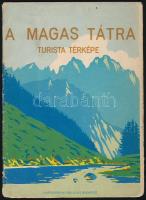 1965 A Magas-Tátra turistatérképe, Bp., Kartográfiai Vállalat, tűzött papírkötésben, kissé sérült, foltos