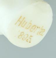 Alabástrom levélnehezék, kopott, Huberta 1895 felirattal. 17x9 cm