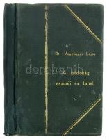 Dr. Venetianer Lajos: A zsidóság eszméi és tanai. Újpest, 1926, Dr. Venetianer Lajos Izr. Közművelődési Egyesület, 181+1 p. Harmadik kiadás. Aranyozott egészvászon-kötés, festett lapélekkel, kissé sérült, kopott borítóval, korabeli héber tanfolyam ajándékozási bejegyzésével.