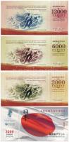 Budapest 2010. 2000Ft + 6000Ft + 12000Ft "Adományjegy az árvíz és a vörösiszap károsultjainak j...