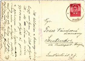 1938 Rab, Arbe; turista homárral / man with lobster. Foto Rio (Leica Photos) photo (szakadások / tea...