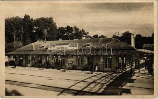 Balatonszemes, vasútállomás, Meinl Gyula reklám