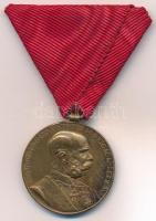 1898. Jubileumi Emlékérem Fegyveres Erő Számára / Signum memoriae (AVSTR) Br kitüntetés mellszalaggal T:2 Hungary 1898. Commemorative Jubilee Medal for the Armed Forces decoration with ribbon C:XF NMK 249.