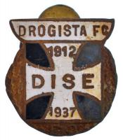 1937. Drogista FC - DISE 1912-1937 zománcozott Br gomblyukjelvény (15x14,5mm) Z:2