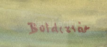 Boldizsár jelzéssel: Ősz a Margitszigeten. Akvarell, papír. Hátoldalán címmel feliratozott, 28,5×40 ...