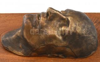 Bonaparte Napóleon halotti maszkja, öntött patinázott bronz, fa alapon. 
Dr. François Carlo Antomma...