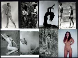 cca 1980 előtt, szolidan erotikus felvételek, 21 db vintage fotó és/vagy mai nagyítás, 6x9 cm és 13x18 cm között