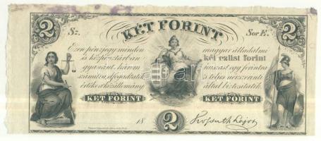 Emigrációs "Kossuth bankó" 18.. 2Ft "Sor E." T:I