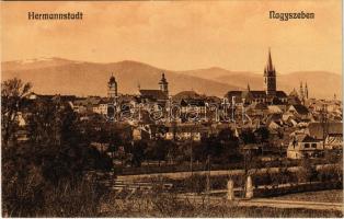 Nagyszeben, Hermannstadt, Sibiu; látkép. G. A. Seraphin kiadása / general view