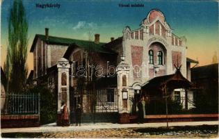 1922 Nagykároly, Carei; Városi színház. Eigner Simon kiadása / theatre