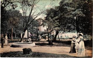 1913 Lippa, Lipova; Lippafüred, fürdő, park részlet. Zeitler Lajos kiadása / spa, bath, park (EK)