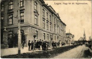 1910 Lugos, Lugoj; M. kir. állami főgimnázium. Auspitz Adolf kiadása / grammar school (EK)