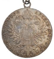 Ausztria 1780SF Tallér Ag "Mária Terézia" utánveret fém kulcstartóra forrasztva T:2 patina...