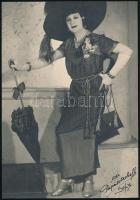 cca 1929 Borszéki parodistáról készült vintage fotó, feliratozva, 20,8x14,2 cm